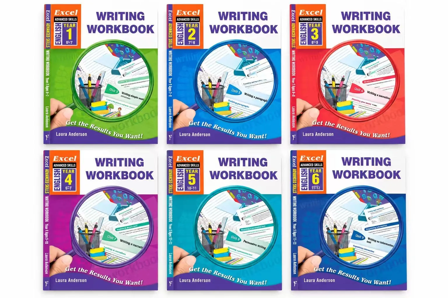 Excel Advanced Skills English Writing Workbooks for Years 1 to 6
