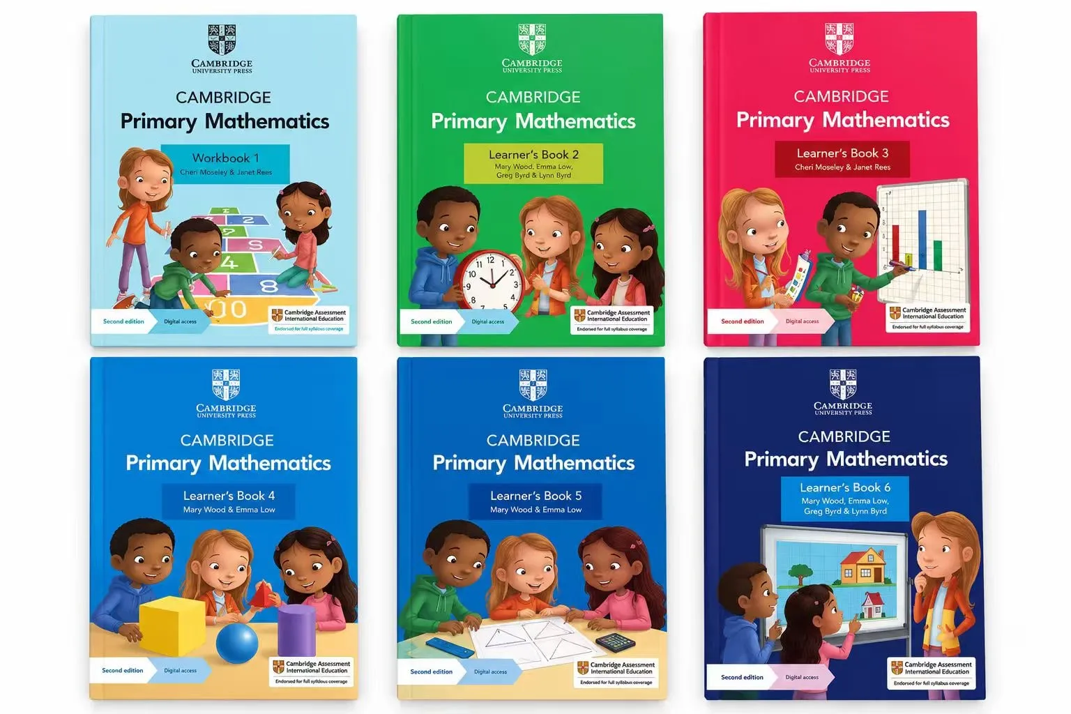 Cambridge Primary Mathematics Workbook 1 and Learner's Books 2 to 6